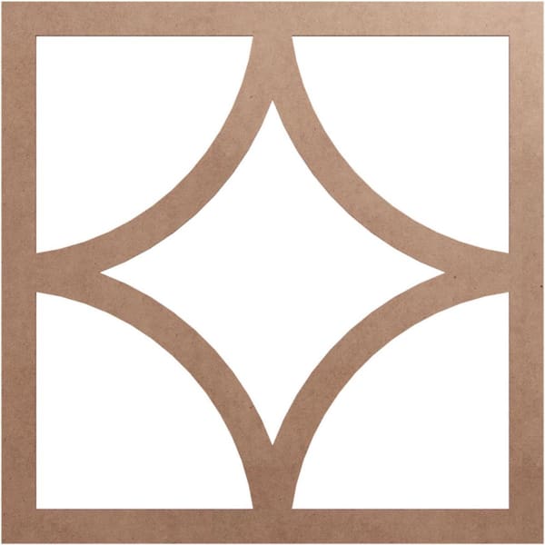 Ekena Millwork 0.375 in. x 26 in. x 26 in. Wood Medallion Moulding