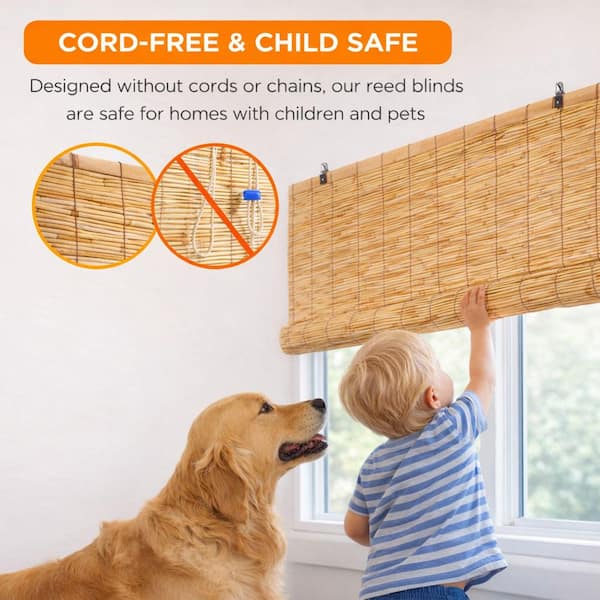 Backyard X-Scapes Cord Free Chocolate Light-Filtering Natural