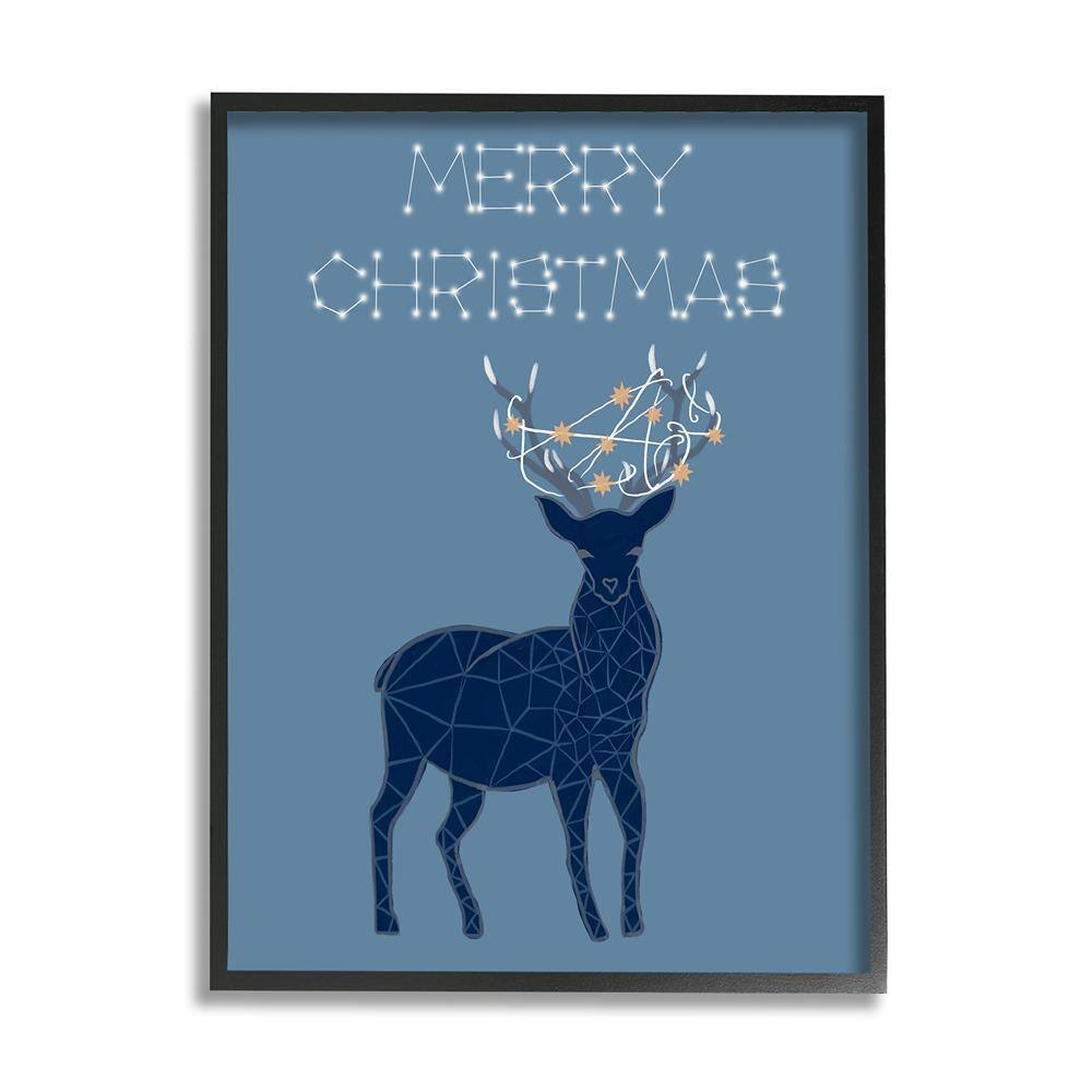 Christmas Constellations Deer by Hannah Byatt 1-Piece Framed Graphic Print Animal Poster Art Print 20 in. x 16 in. price history on PriceWatchPro