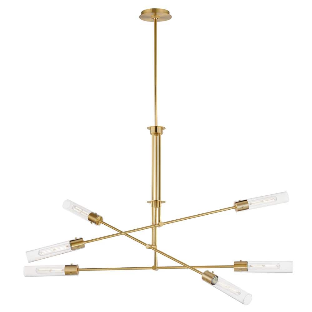 Equilibrium 6-Light Satin Brass LED Pendant Light price history on PriceWatchPro