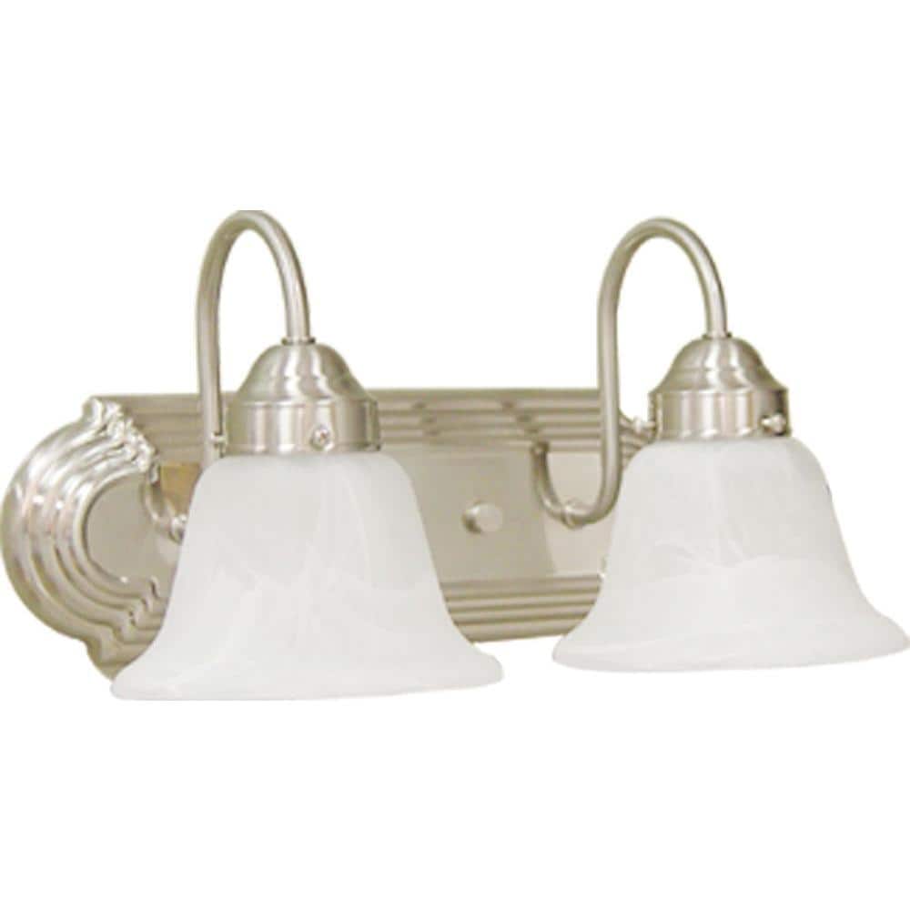 2-Light Brushed Nickel Bath Light price history on PriceWatchPro