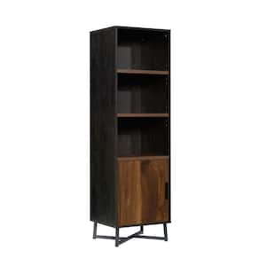 Canton Lane Brew Oak with Grand Walnut Accents 5-Shelf Bookcase with Doors