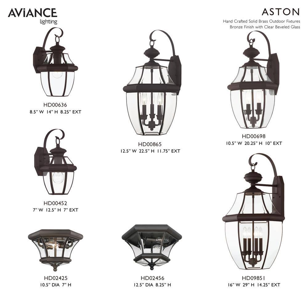 Bronze Clear Glass Outdoor Hanging Pendant Light