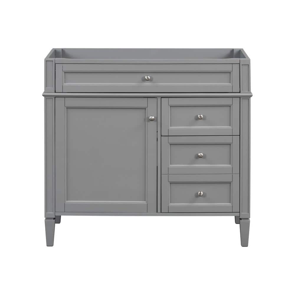 36 in. Bath Vanity Cabinet without Top in Grey Unassembled