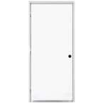 36 in. x 80 in. Element Flush White Primed Right-Hand Outswing Steel Prehung Front Door with 4-9/16 in. Frame