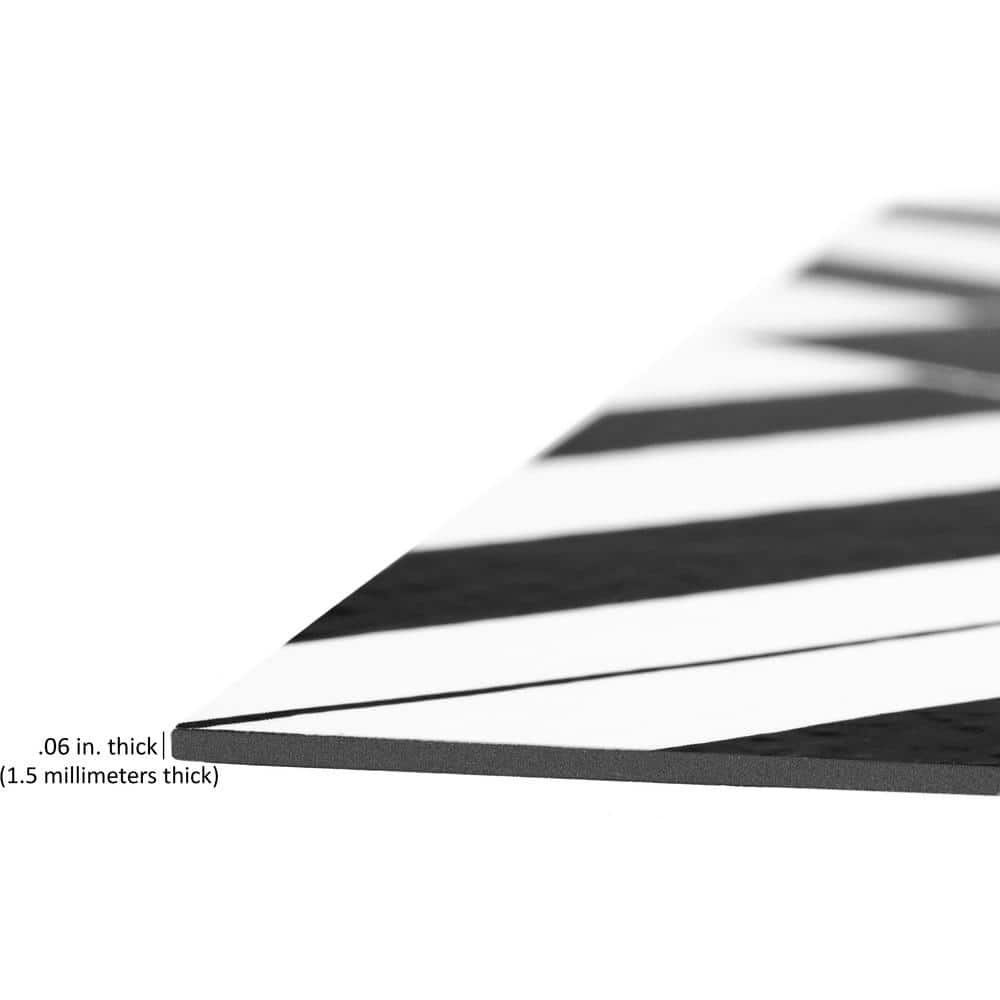 Geometric Black and White Self-Adhesive Vinyl Floor Tiles, 12" x 12", 20 Tiles
