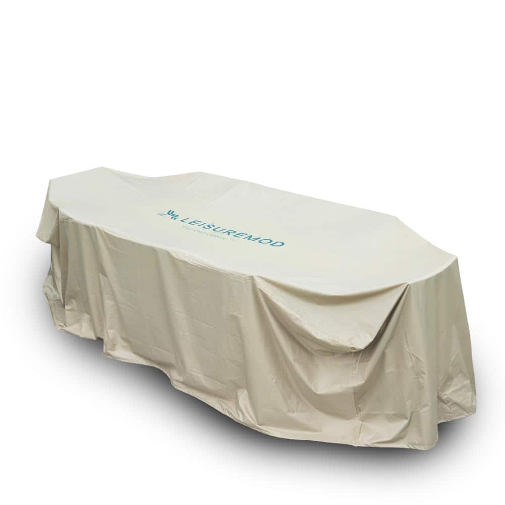 Chelsea Beige 87" Outdoor Patio Dining Set Rain Cover