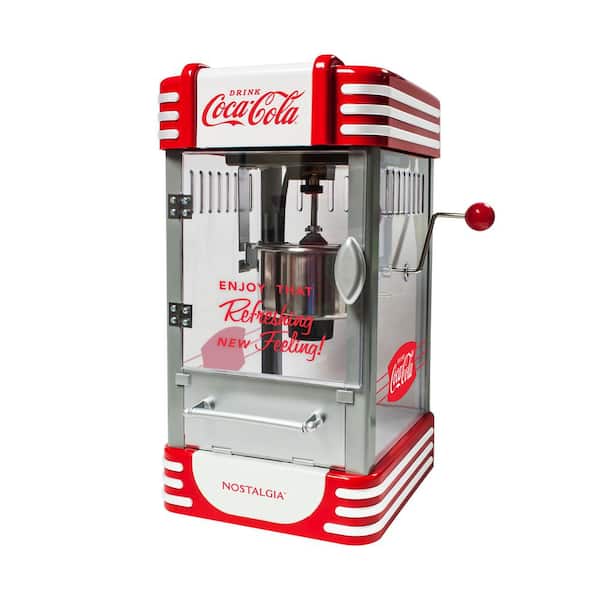 Nostalgia Coca-Cola 8 Cup Retro Hot Air Kernels Popper Popcorn Maker Machine