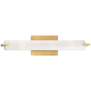 Tube 100-Watt Equivalence Honey Gold Integrated LED Bath Vanity Light Bar