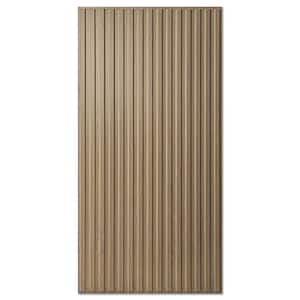Slat Design Walnut 2 ft. x 4 ft. Decorative PVC Drop Ceiling Tiles for Interior Wall Decor (96 sq.ft./Case)