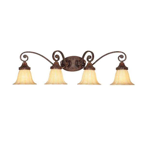 Designers Fountain Vilnius Collection 4-Light Burnt Umber Wall Vanity Light