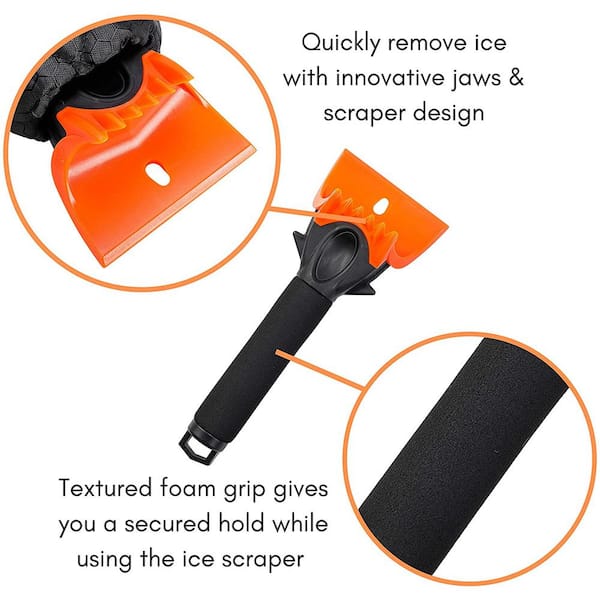 Ice Scrapers Mitt for Car Windshield Window Heavy Duty Warm & Cozy Padded  Glove