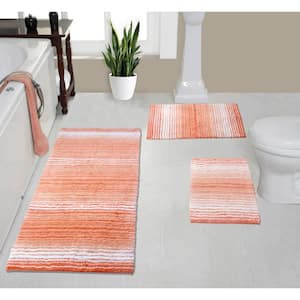 100% Cotton Gradiation Collection Machine Washable 3-Pcs Set with Runner, Coral