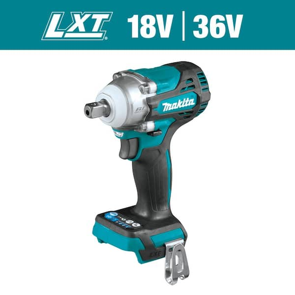 Makita 18V LXT Lithium Ion Brushless Cordless 4 Speed 1 2 in. Impact Wrench with Detent Anvil Tool Only XWT15Z The Home Depot