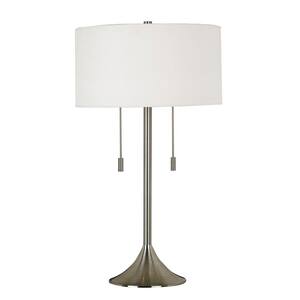 Stowe 30 in. Brushed Steel Table Lamp