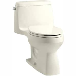 Santa Rosa Comfort Height 1-piece 1.28 GPF Single Flush Compact Elongated Toilet with AquaPiston Flush in Biscuit