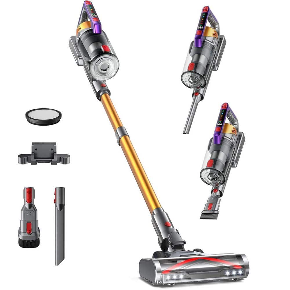600W 50KPA Bagless Upright Vacuum w 70Mins Runtime, HEPA Filter, LED Display, 1.6L Dust Cup for Pet Hair Carpets Floor price history on PriceWatchPro