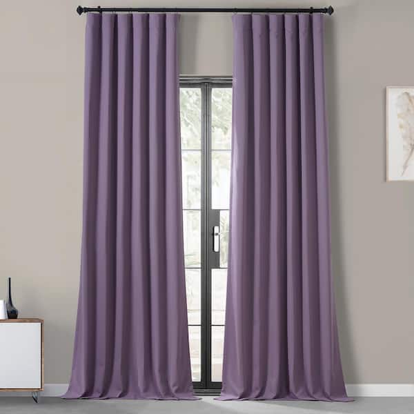 Exclusive Fabrics & Furnishings Boho Purple Performance Woven Blackout Curtain Pair - 50 in. W x 120 in. L (2 Panels)