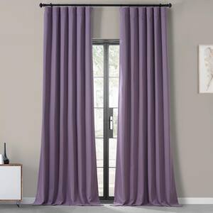 Boho Purple Performance Woven Blackout Curtain Pair - 50 in. W x 84 in. L (2 Panels)