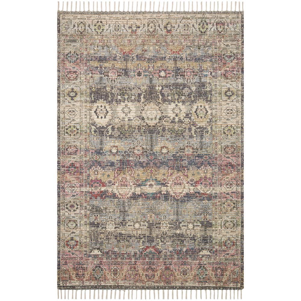 Justina Blakeney Cornelia Multi/Multi 18 in. x 18 in. Sample Square Boho Jute/Poly Area Rug -  Loloi, 885369410598