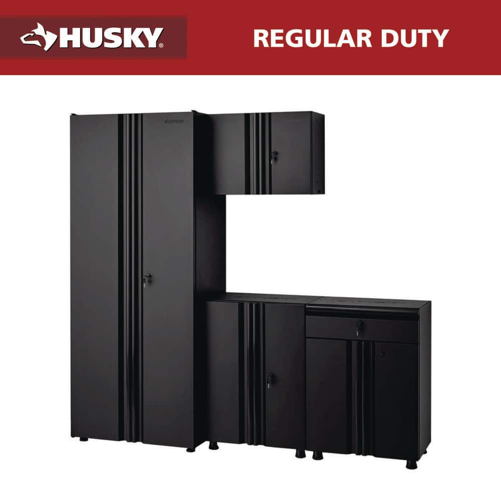 Regular Duty Welded 78.4 in. W x 75 in. H x 19.6 in. D 21-Gauge Steel 4-Piece Garage Storage System in Black price history on PriceWatchPro