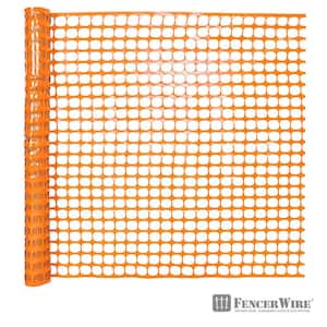 4 ft. x 100 ft. Outdoor Snow Fence, Plastic Safety Mesh, Temporary Garden Netting for Poultry in Orange