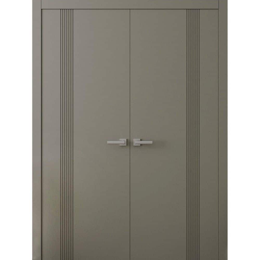 0112 84 in. x 96 in. Sold Core Dove Grey Color Wood Interior Door Kit with Quick Assemble Jamb price history on PriceWatchPro