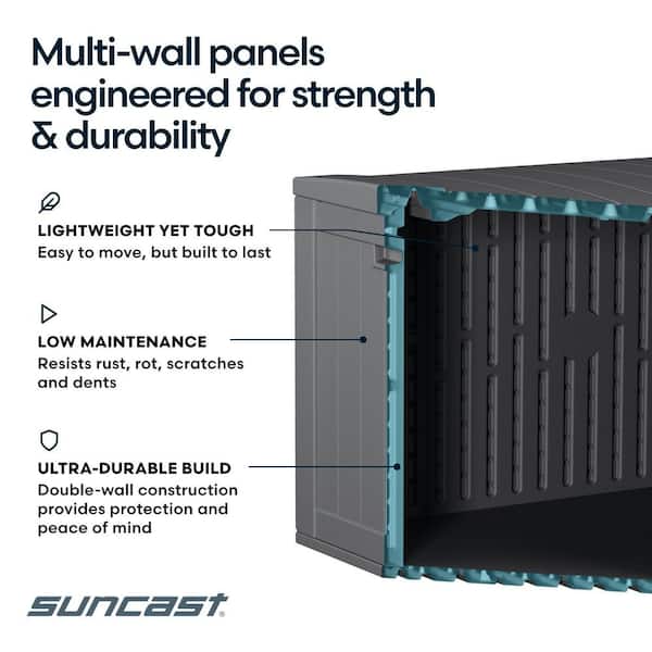 Suncast 22 Gal. Plastic Deck Box SS500ST - The Home Depot