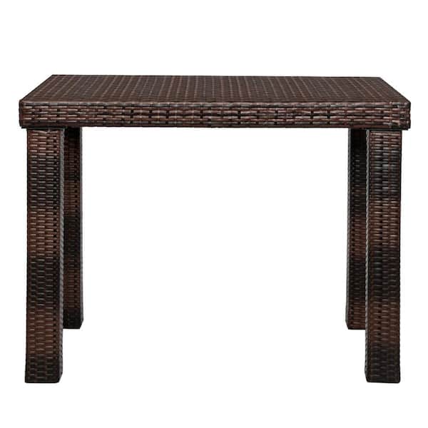 Afoxsos 48 in. W x 30 in. D x 35.8 in. H Brown Outdoor Ratten Wicker