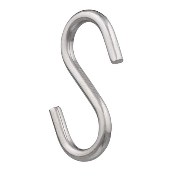 Everbilt 0.25 in. x 2.9 in. Stainless Steel Rope S-Hook 803654 - The Home  Depot