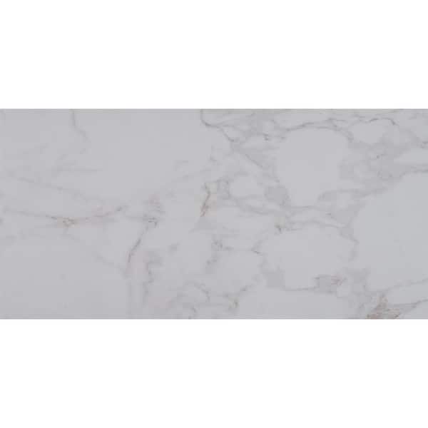Carrara White 12 in. x 24 in. Matte Porcelain Floor and Wall Tile (2 sq. ft./Each)