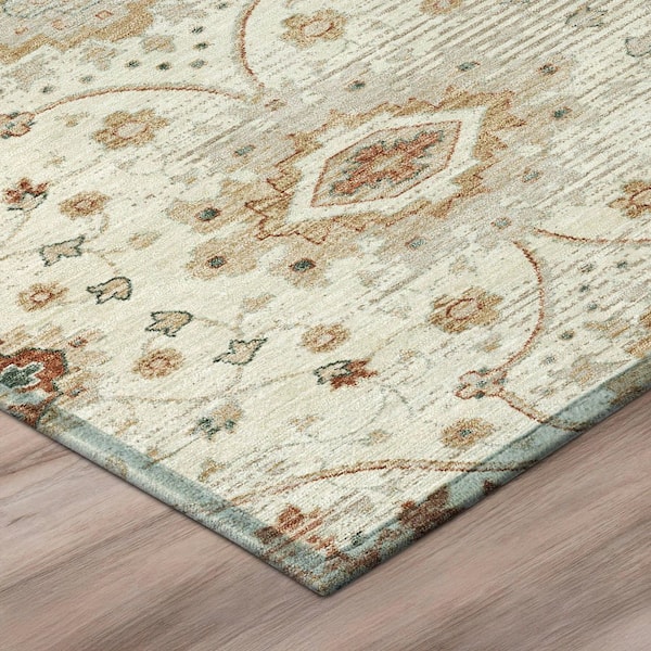 Chantille Machine Washable Indoor/Outdoor Abstract ACN3100 Cream 10 ft. x 14 ft. Area Rug