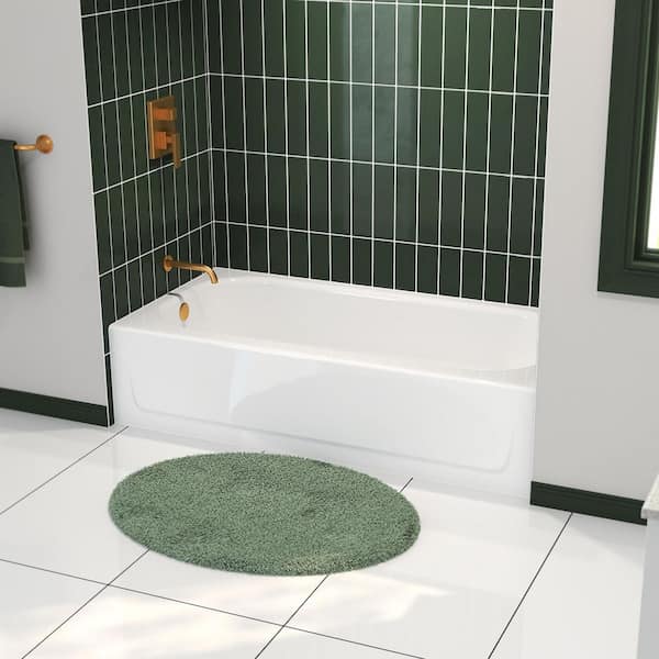Bootz Industries Aloha Plus 60 in. x 32 in. Alcove Soaking Bathtub With Left Drain in White