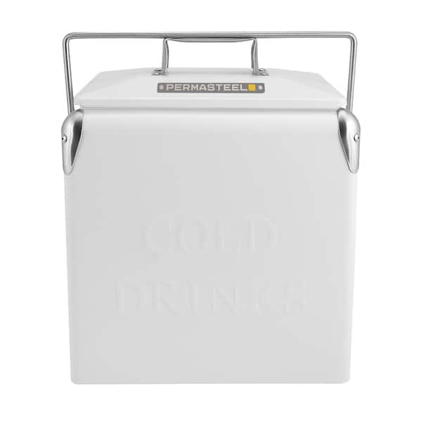 PERMASTEEL 14 Qt Portable Cooler in White