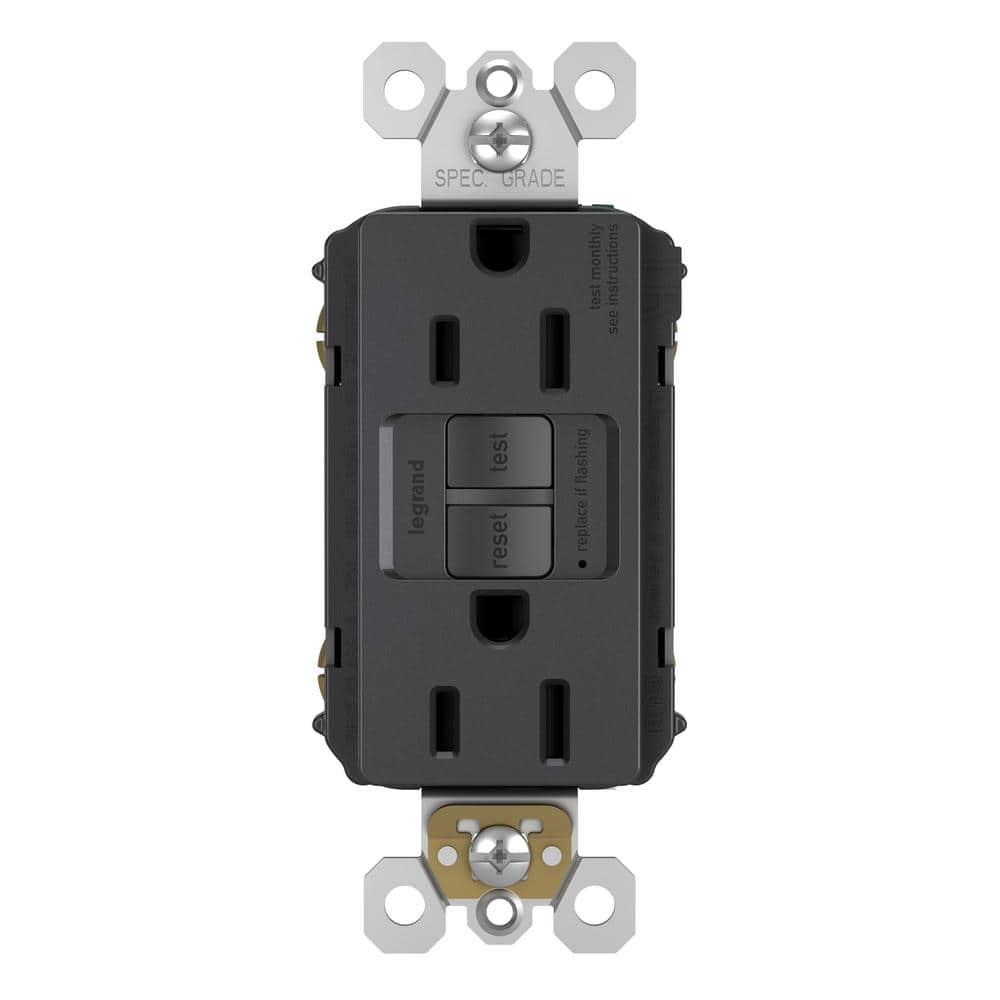 radiant 15 Amp 125 Volt Tamper Resistant GFCI Residential/Commercial Decorator Duplex Outlet, Graphite price history on PriceWatchPro