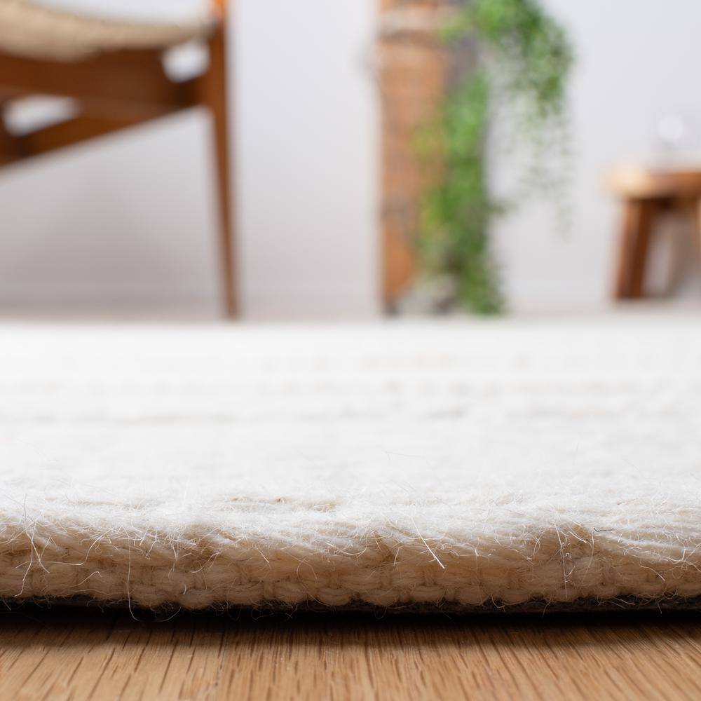 Ivory Hand-Tufted Wool Rectangular Area Rug 3' x 5'