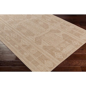 Ansted Tan 7 ft. x 9 ft. Global Indoor/Outdoor Area Rug
