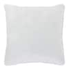 Vito White Polyester 18x18 Square Decorative Throw Pillow