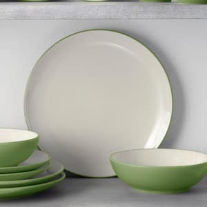 Colorwave Apple 10.5 in. (Green) Stoneware Coupe Dinner Plates, (Set of 4)