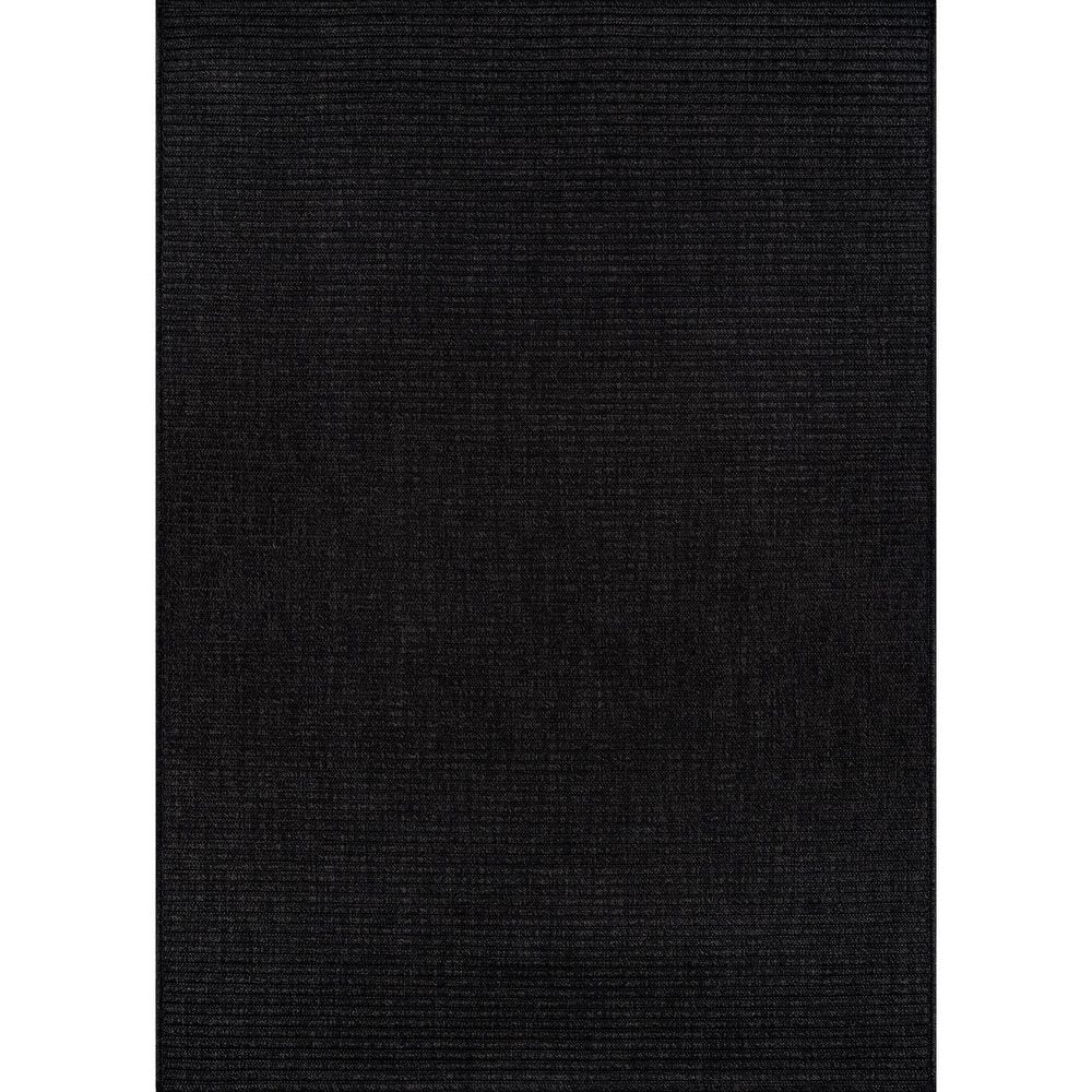 Lomira Black 4 ft. x 6 ft. Striped Washable Easy Jute Indoor Area Rug price history on PriceWatchPro