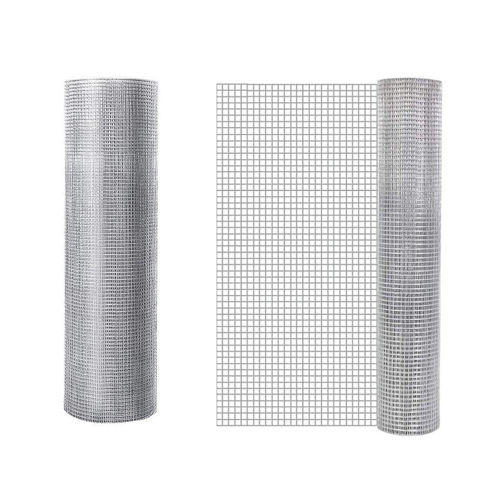5 ft. x 100 ft. Silver 19-Gauge Hardware Cloth Welded Cage Wire Chicken Fen