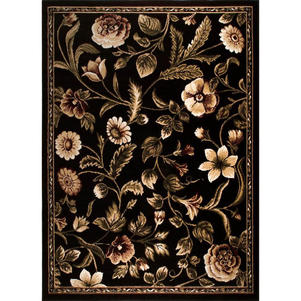 Home Dynamix Optimum Black 8 ft. x 10 ft. Indoor Area Rug111029450