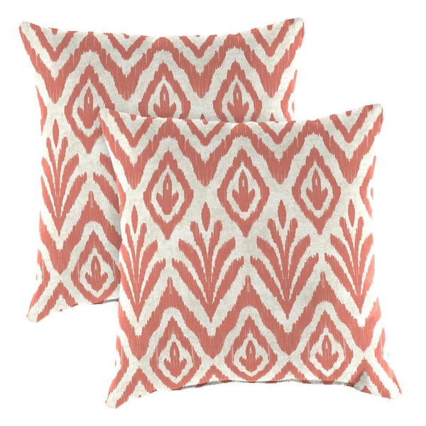 16 in. L x 16 in. W x 4 in. T Square Outdoor Throw Pillow in Tinker Suntan (2-Pack)