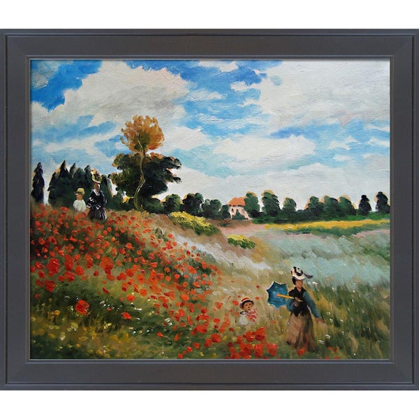 LA PASTICHE Poppy Field in Argenteuil by Claude Monet Gallery Black ...