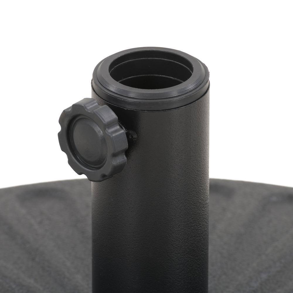 Heavy Duty Round Gray Metal Patio Umbrella Base