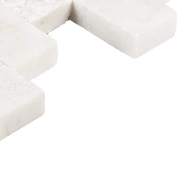 Daltile Xpress Mosaix Groutless Daphne White Honed 12 in. x 13 in