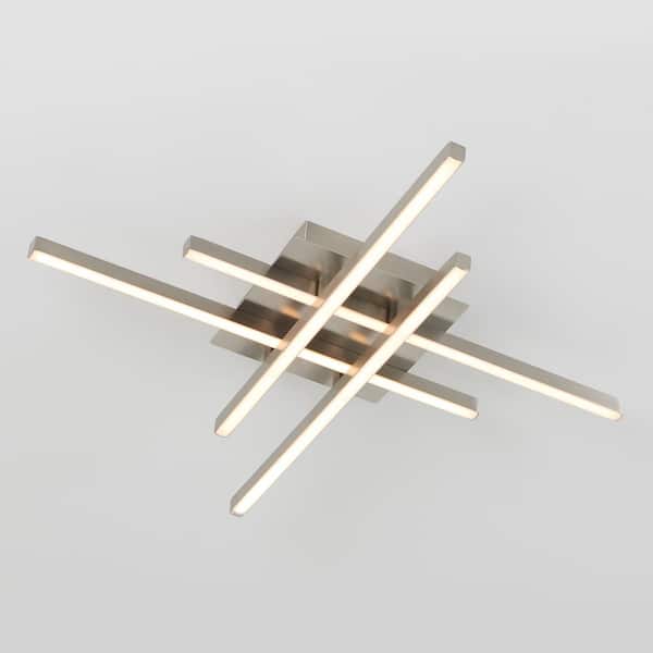 人気ブランドを Artika Flush LED Nickel Brushed Modern 1-Light in. 20 Grid リラクゼーショングッズ