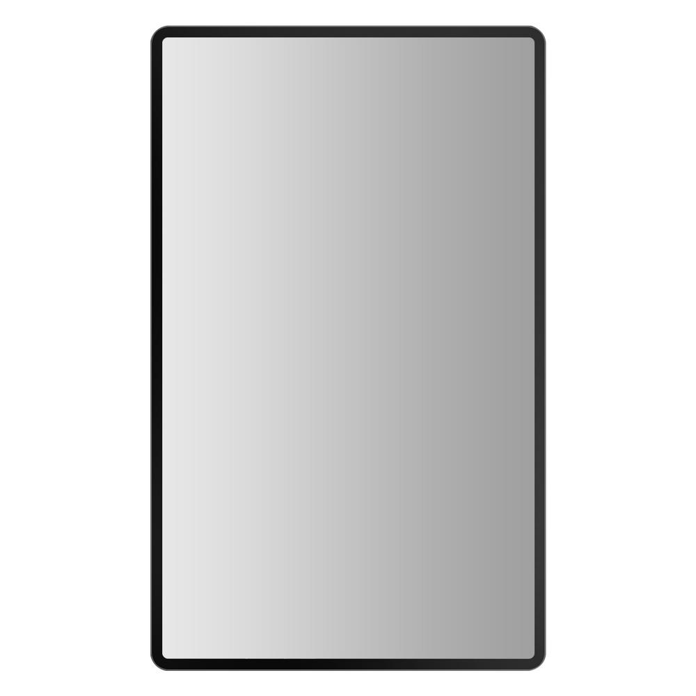 BWE 24 in. W x 32 in. H Rectangular Metal Framed Wall Mount Bathroom Vanity Mirror Corner