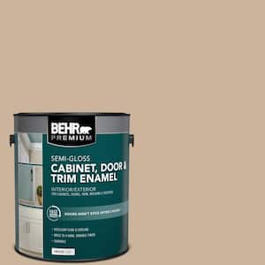 1 gal. #PPU4-07 Mushroom Bisque Semi-Gloss Enamel Interior/Exterior Cabinet, Door & Trim Paint