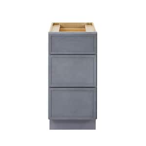 15 in. W x 21 in. D x 32.5 in. H 3-Drawers Bath Vanity Cabinet Only in Smoky Gray
